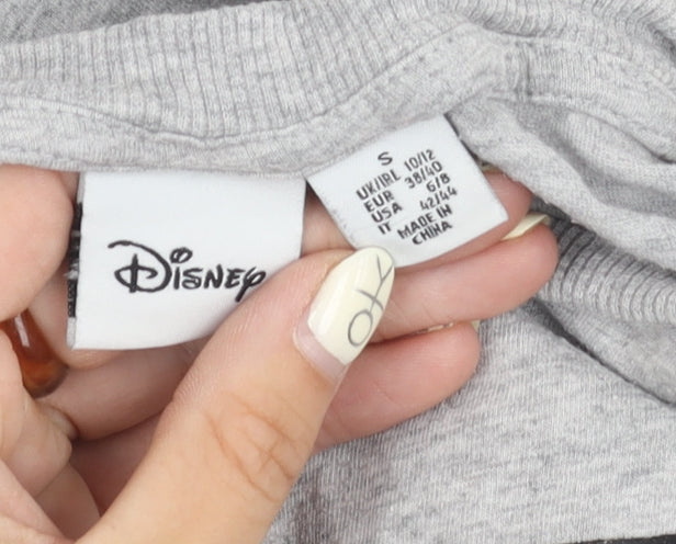 Disney Women's Grey Mickey T-Shirt, Size S, Casual Style