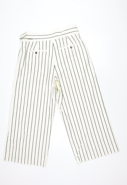 L.K. Bennett Women’s White Striped Trousers UK 16