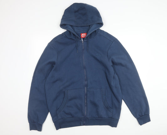 Slazenger Men's Blue Hooded Jacket, Size L, Full Zip