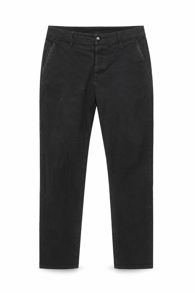 Front view of ASOS Men's Black Trousers, size 36, Zip Closure