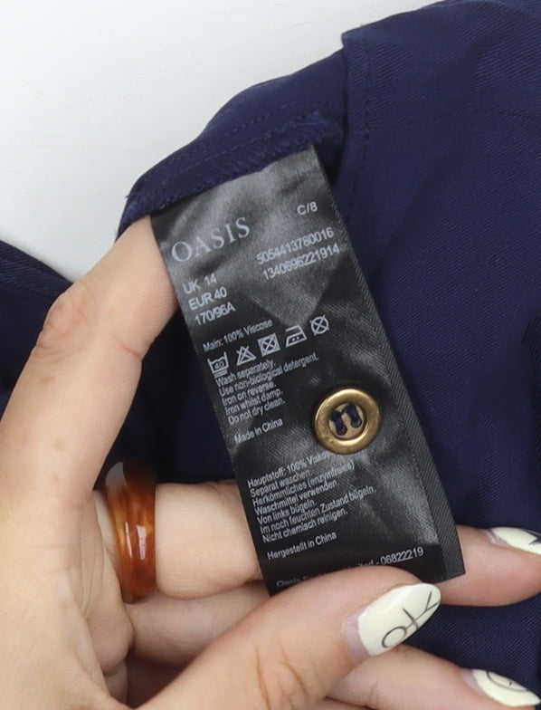 Oasis Women Blue Camisole Blouse Size 14