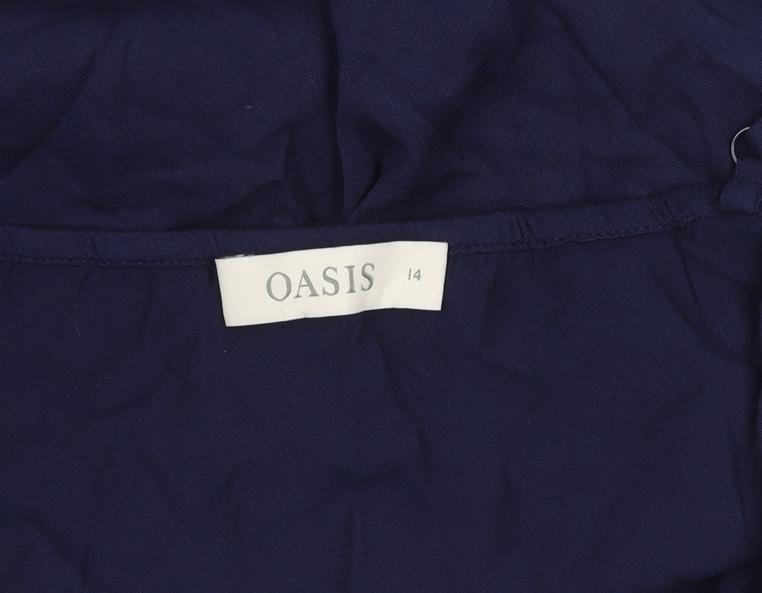 Oasis Women Blue Camisole Blouse Size 14