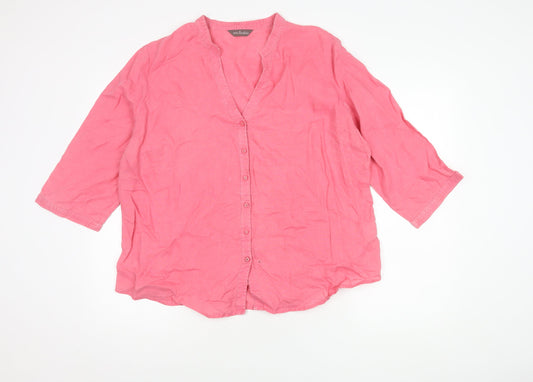 Marks and Spencer Pink Women's Size 20 Top 3/4 Sleeve