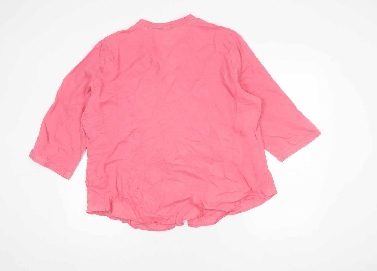 Marks and Spencer Pink Women's Size 20 Top 3/4 Sleeve