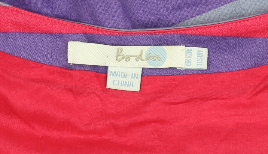 Boden Women's Multicoloured Striped Shift Dress Size 12