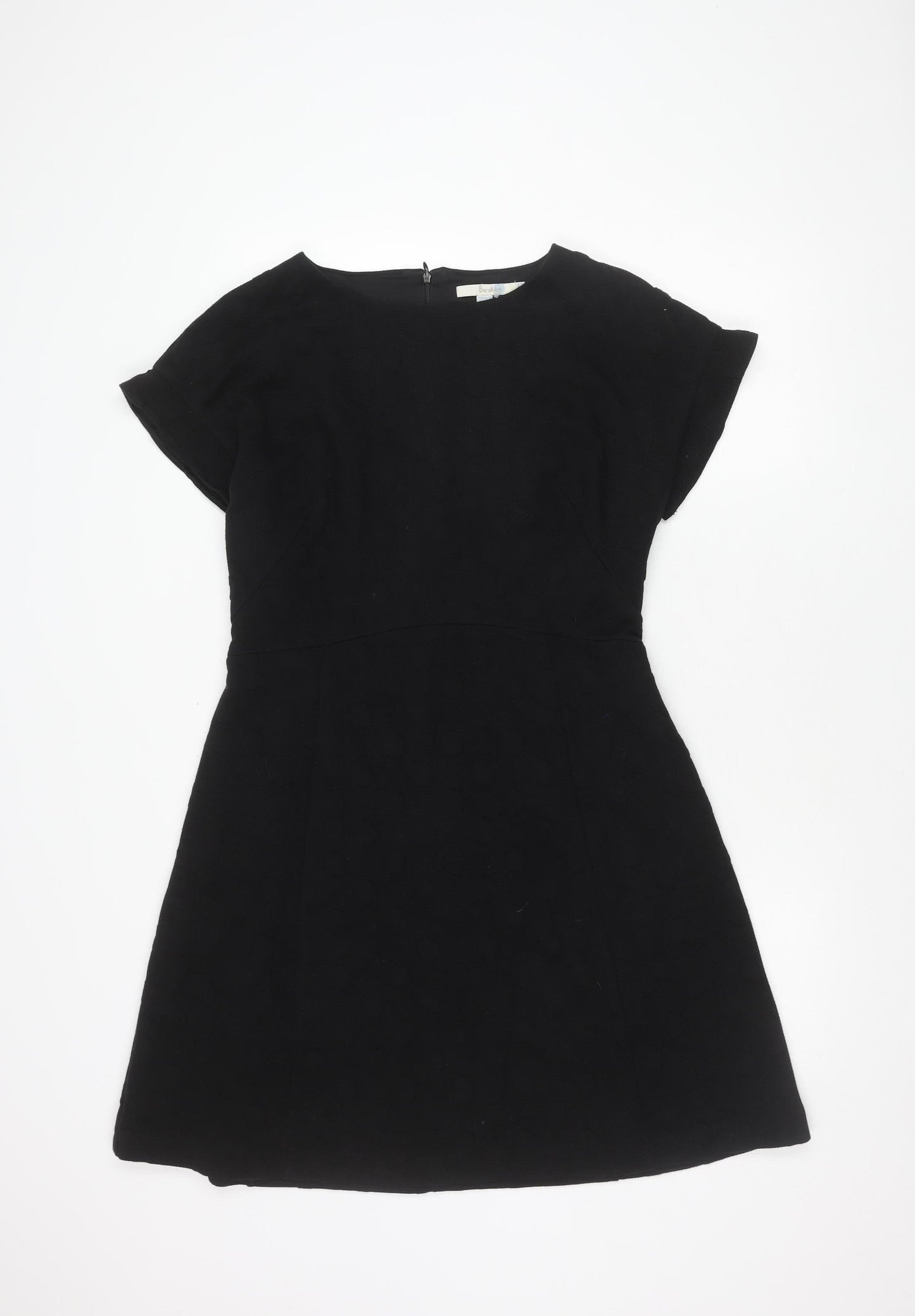 Boden Women's Black Short Dress, Size Short Sleeve
