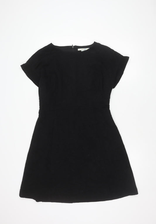 Boden Women's Black Short Dress, Size Short Sleeve