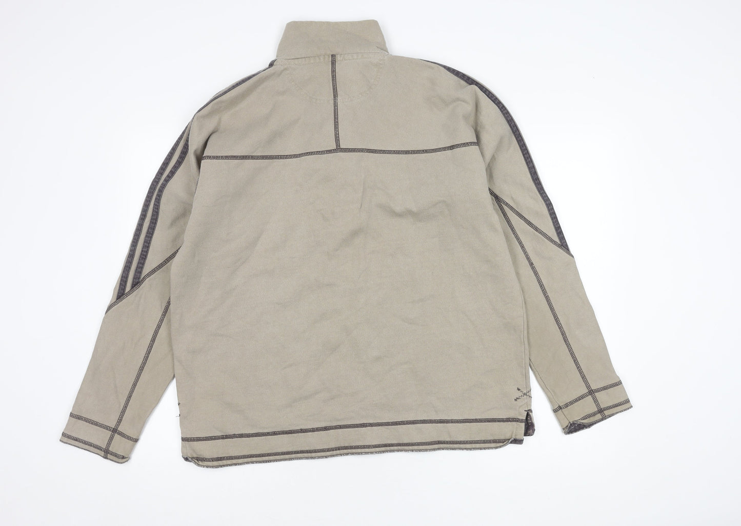 Fat Face Men's Beige 1/4 Zip Sweatshirt M