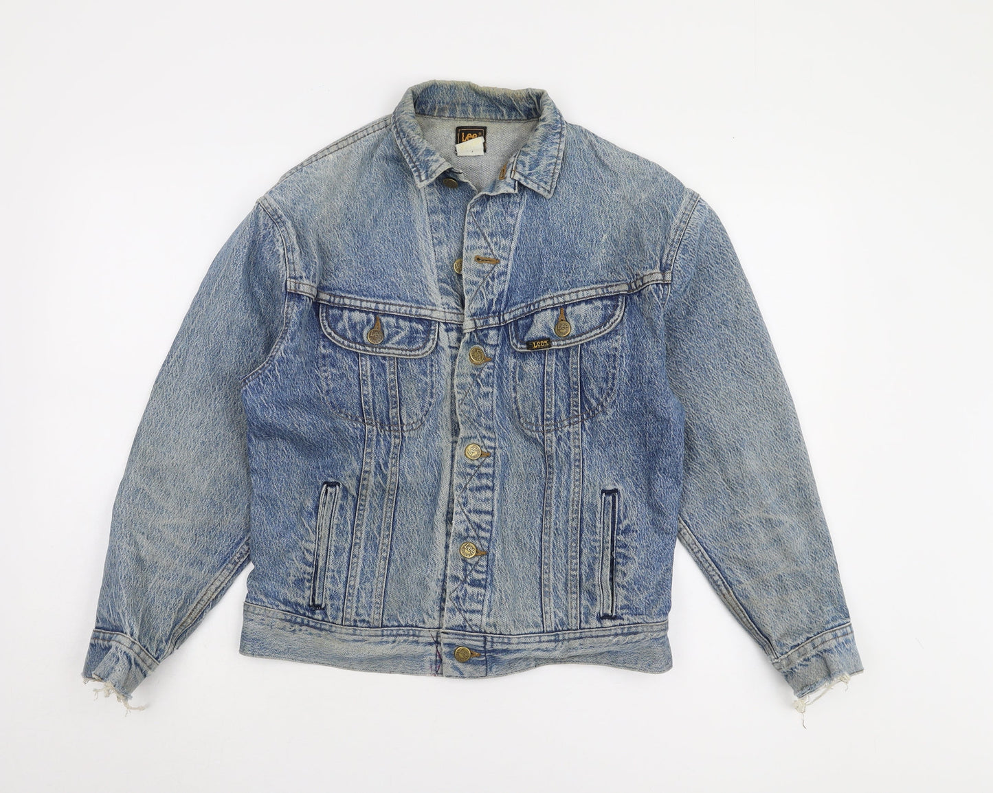 Lee Men's Blue Denim Jacket L Classic Retro