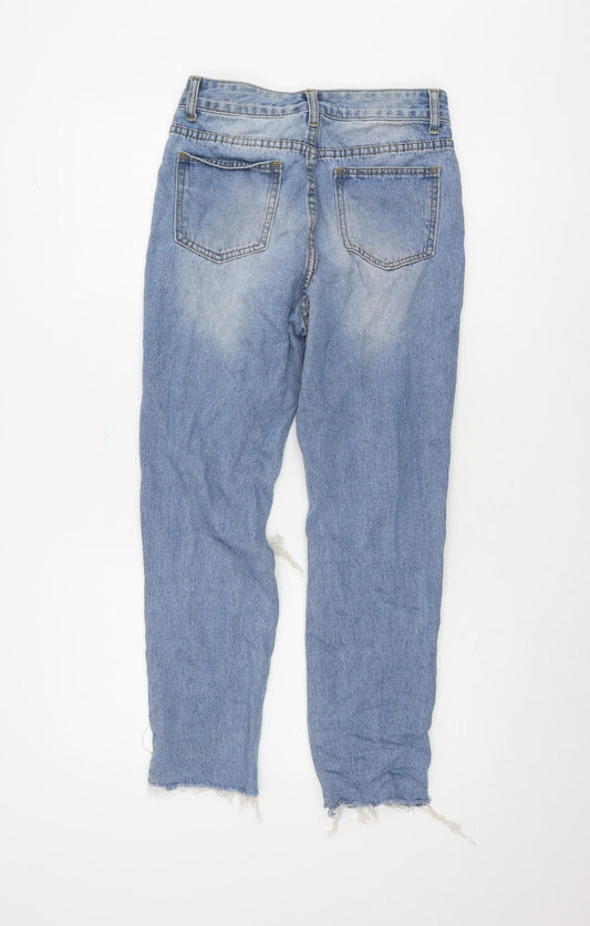Momokrom Women's Blue Distressed Mom Jeans Size 6