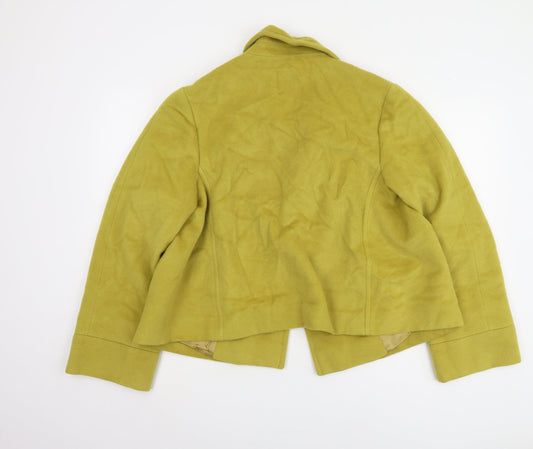 Jaeger Women's Green Cropped Jacket Size 16