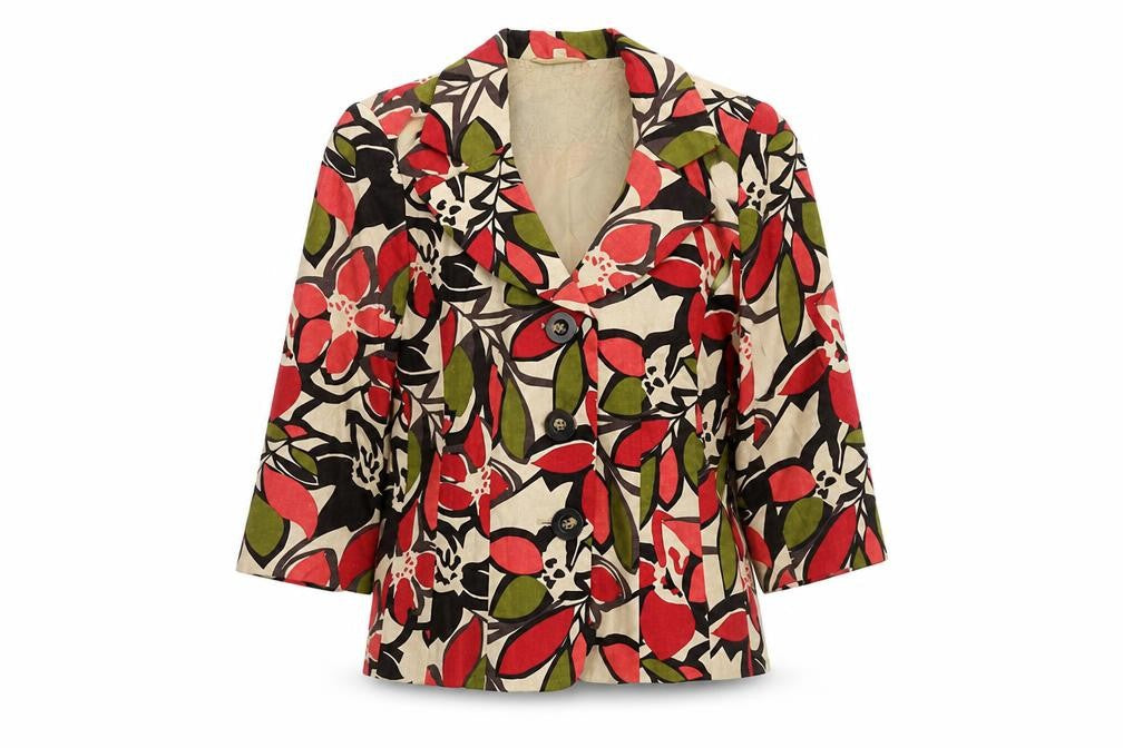 Front view of Style by EWM Floral Women's Blazer, size 10