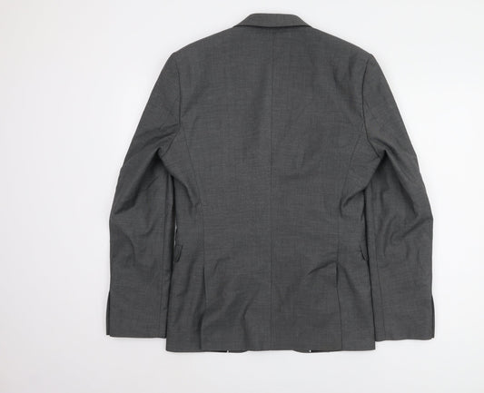 H&M Men's Grey Regular Fit Blazer, Size 36R