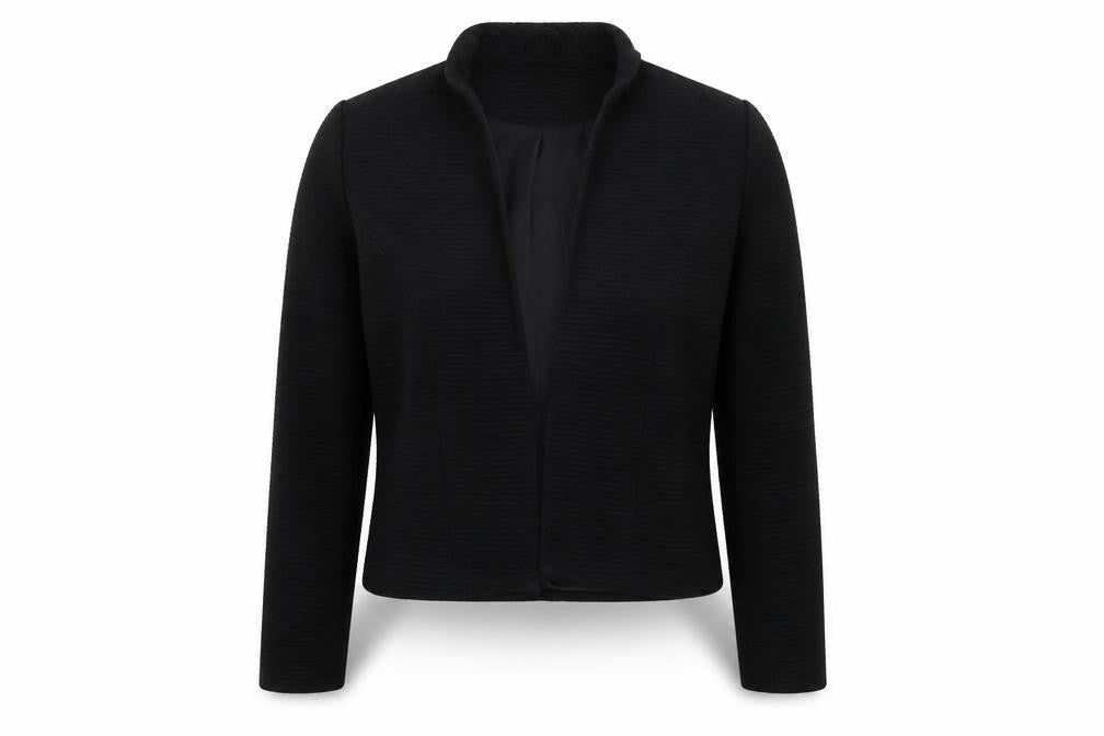 Front view of Only Women's Black Jacket, size 10, Lined Casual