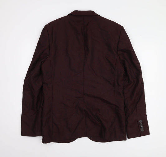 Jack Wills Men's Red Wool Blazer, Size 38, Excellent
