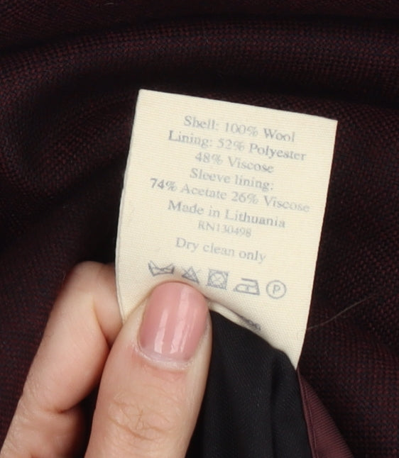 Jack Wills Men's Red Wool Blazer, Size 38, Excellent