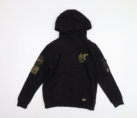 Sonneti Boys Black Hoodie 12-13 Years Pullover Style