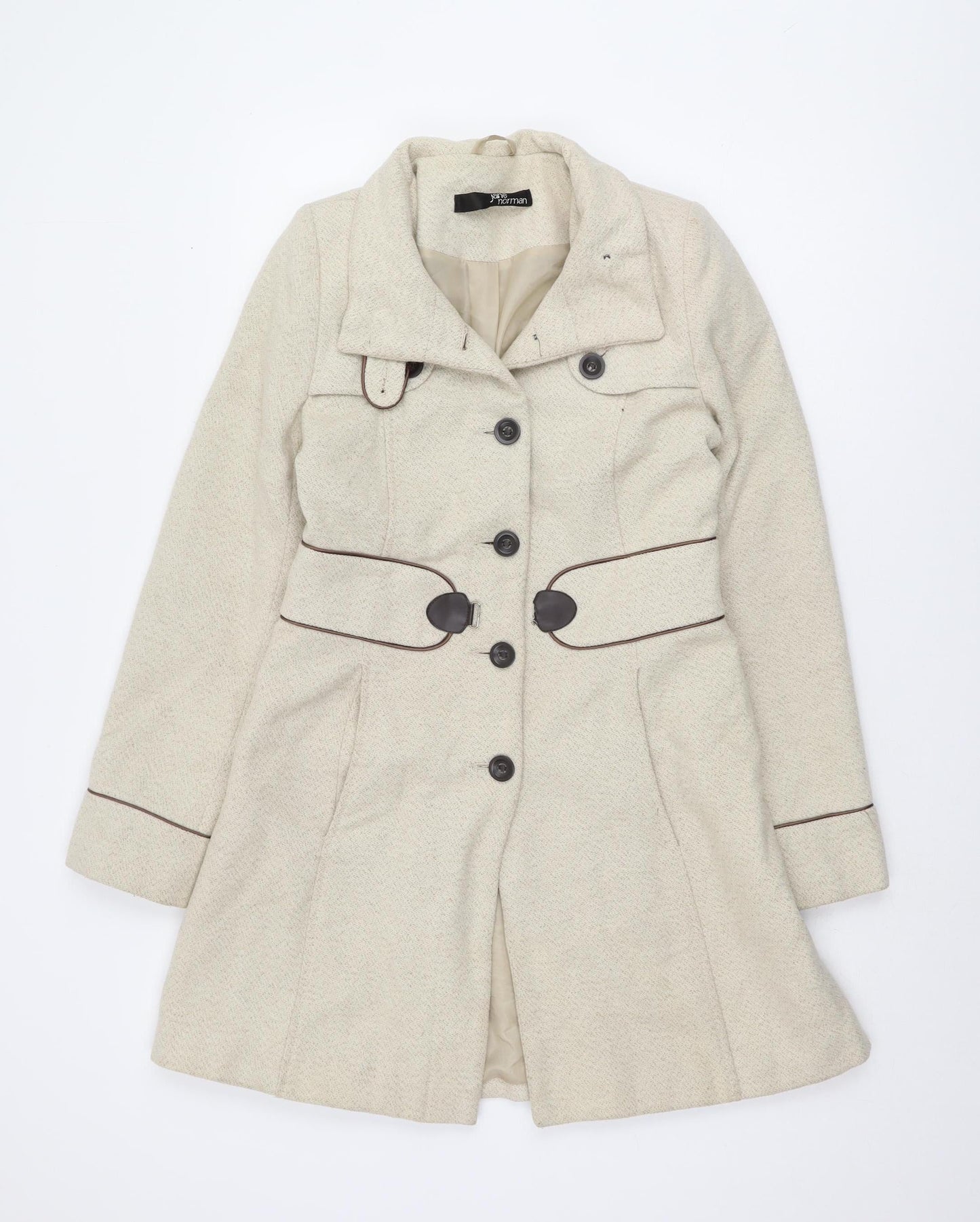 Jane Norman Women's Beige Trench Coat Size 10