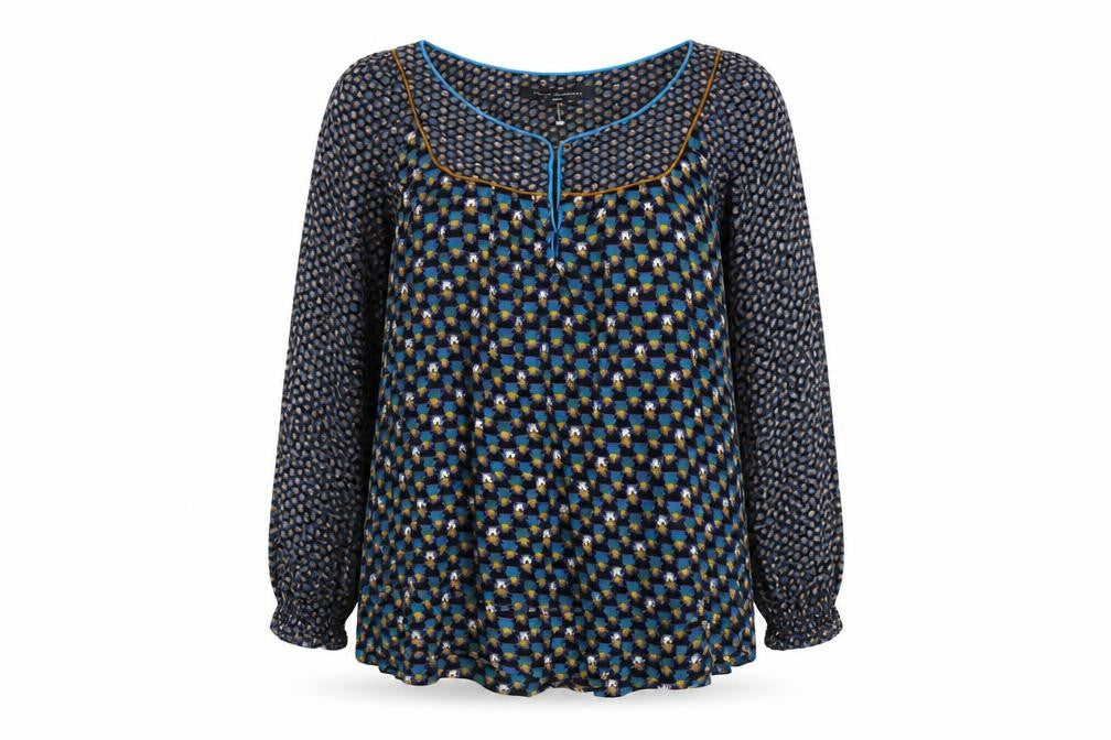 Womens UK Size 8 French Connection Multicoloured Viscose Blouse