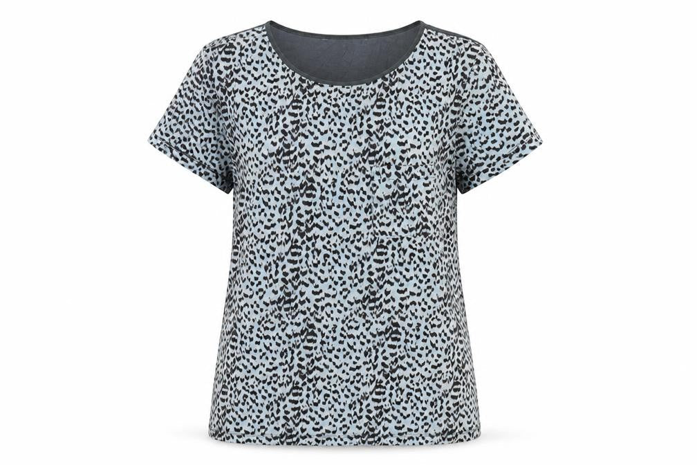 Womens UK Size S French Connection Blue Polyester Blend T-Shirt