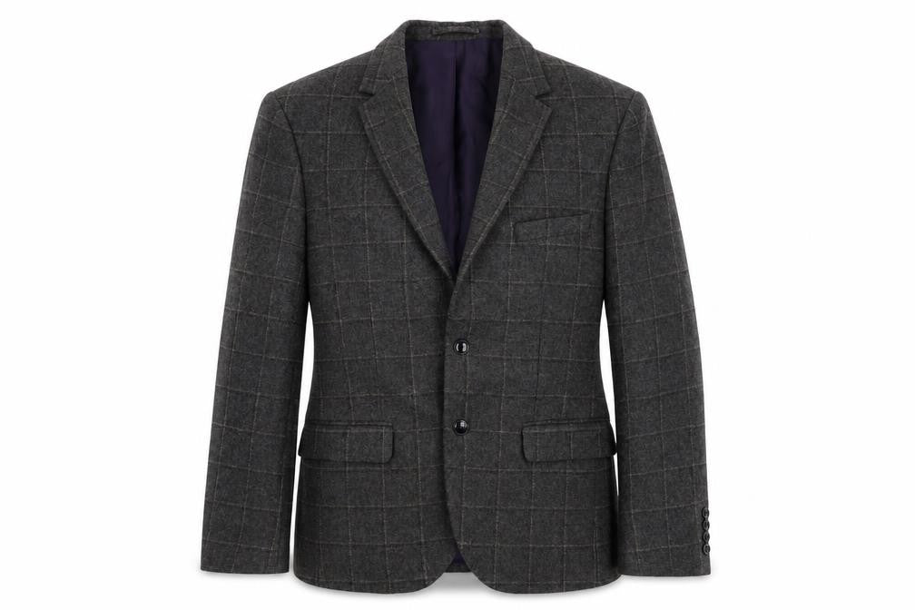Marks and Spencer Men's Grey Check Blazer 40R