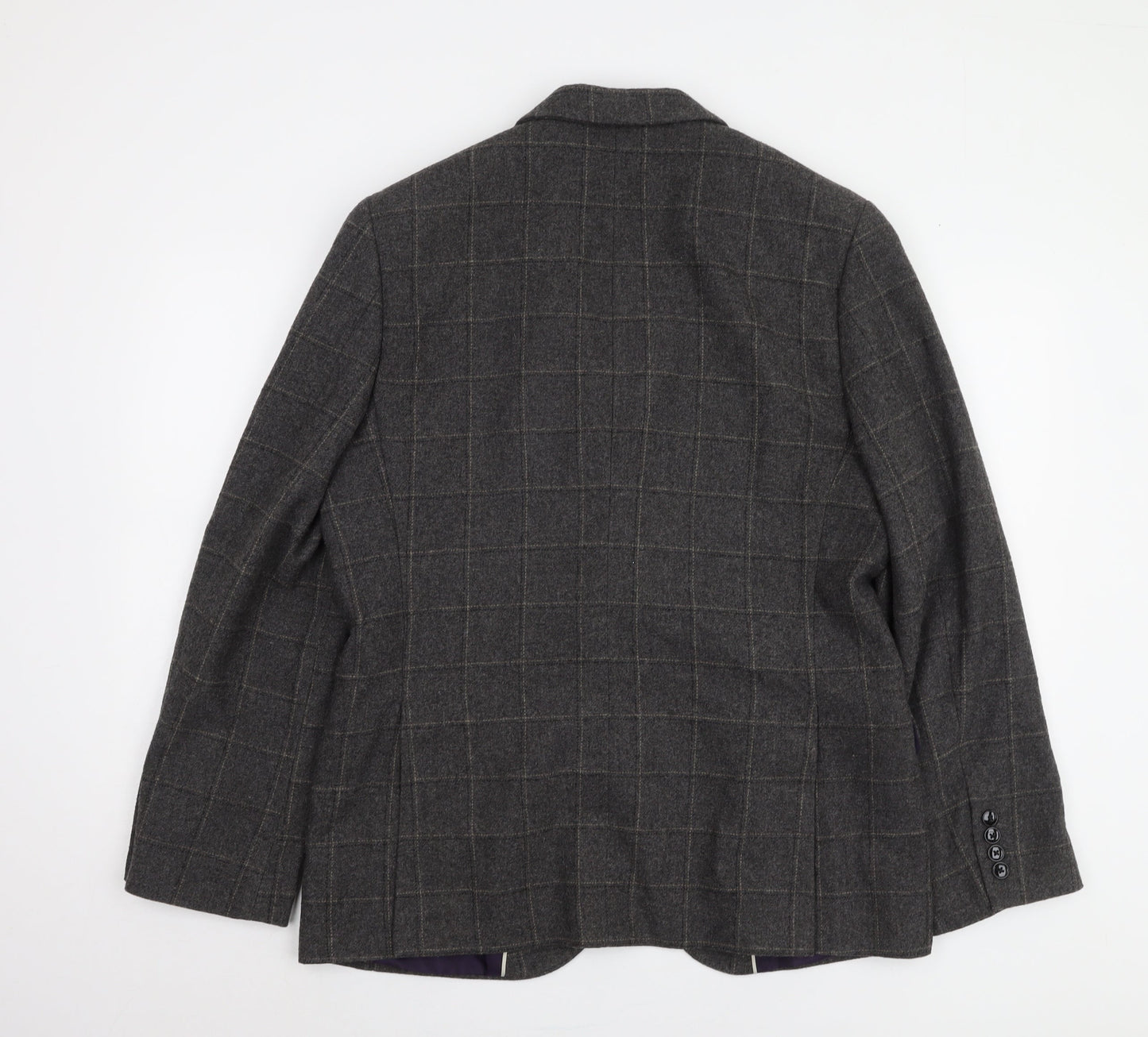 Marks and Spencer Men's Grey Check Blazer 40R