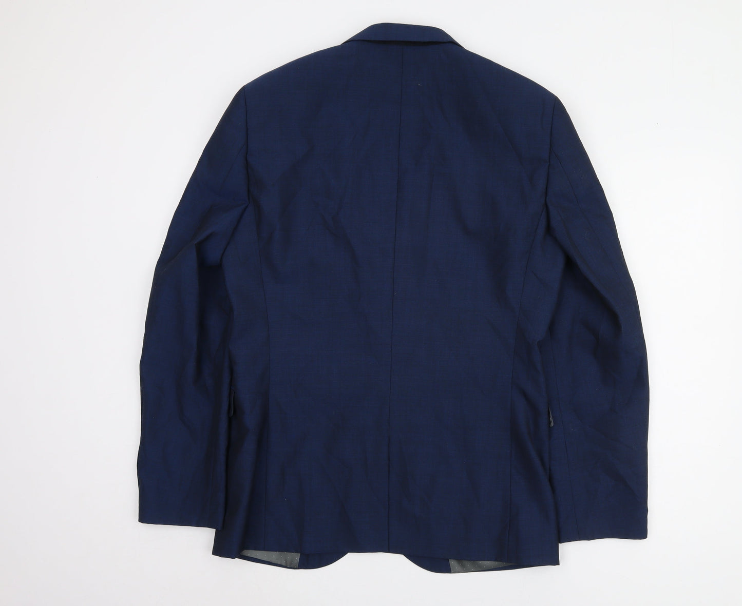 Next Men's Blue Blazer Jacket 40R Wool-Blend Business