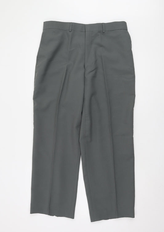 Lucci Men’s Grey Straight Trousers 40 S
