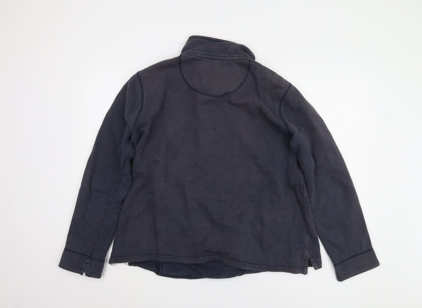 Crew Clothing Men's Blue 1/4 Zip Sweatshirt Size 16