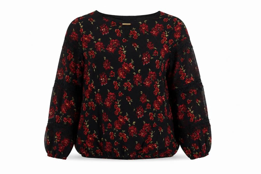 Womens UK Size 12 Klass Black Polyester Blouse