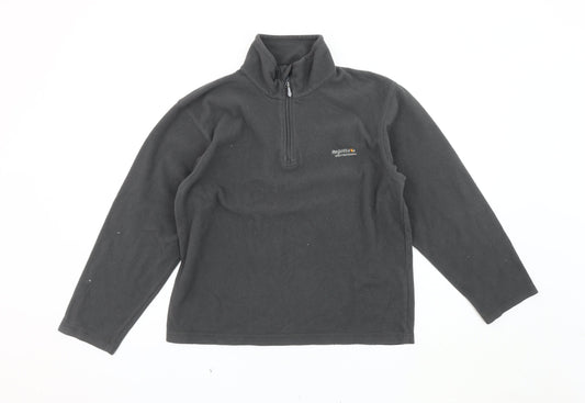 Regatta Men's Black 1/4 Zip Fleece Sweatshirt - S