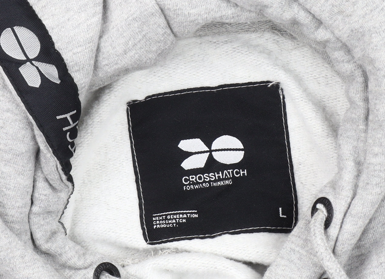 Crosshatch Men's Grey Pullover Hoodie L
