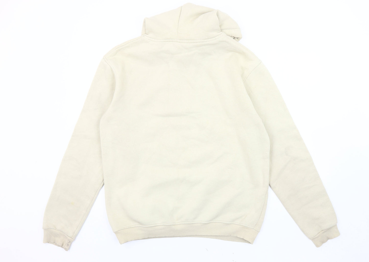 VOI London Men's Beige Pullover Hoodie L Logo