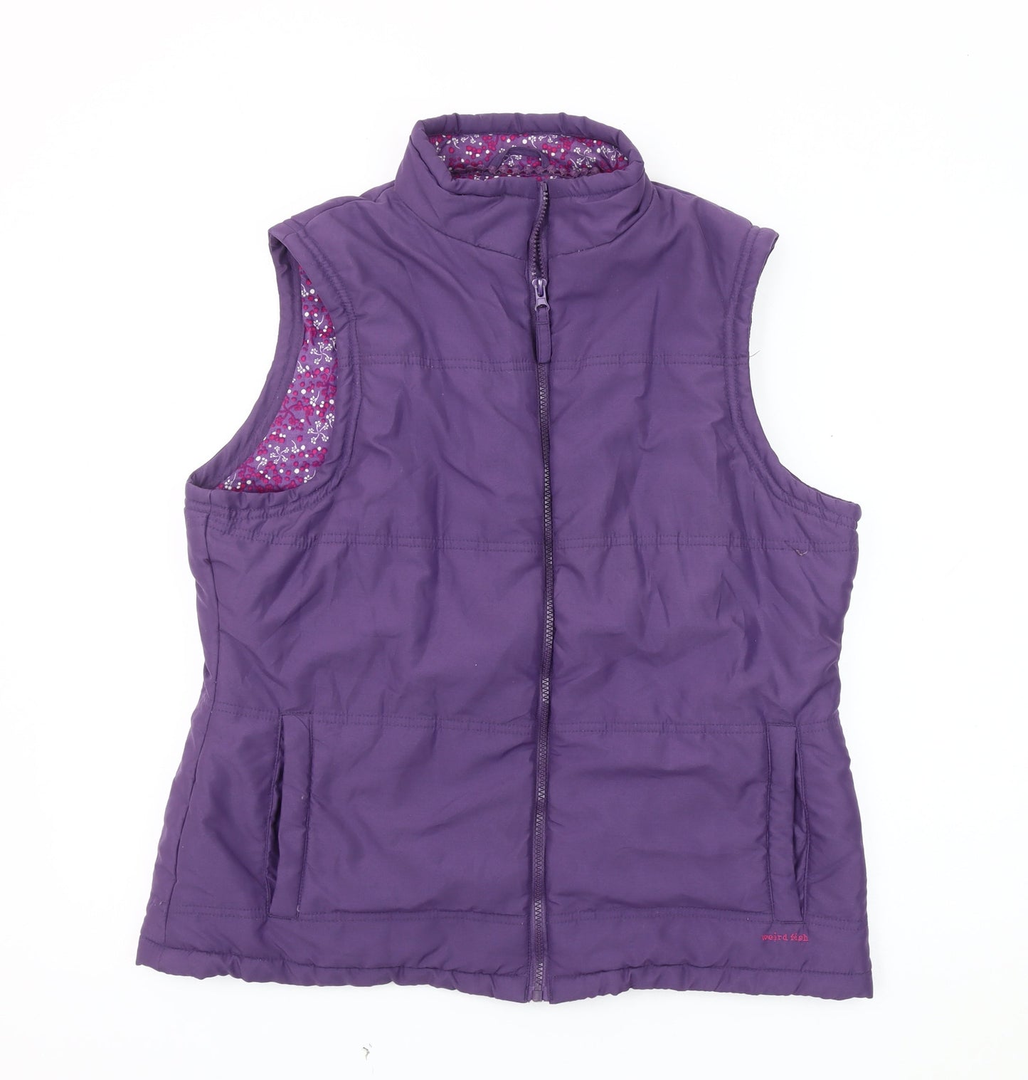Weird Fish Women's Purple Waistcoat Size 14