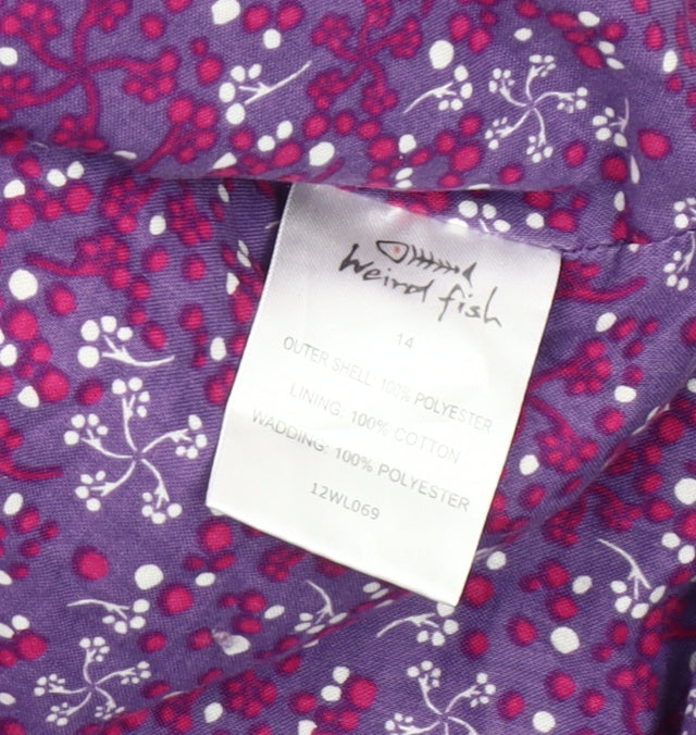 Weird Fish Women's Purple Waistcoat Size 14