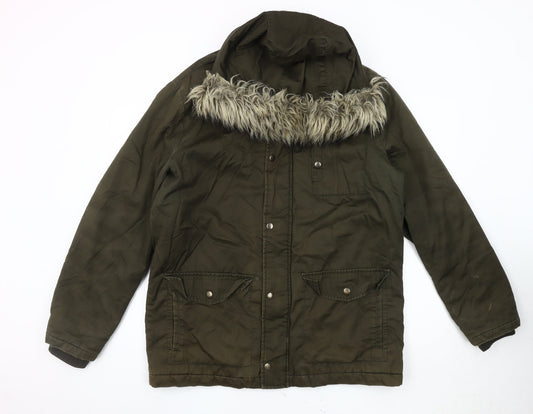 River Island Green Women's Parka Coat Size L