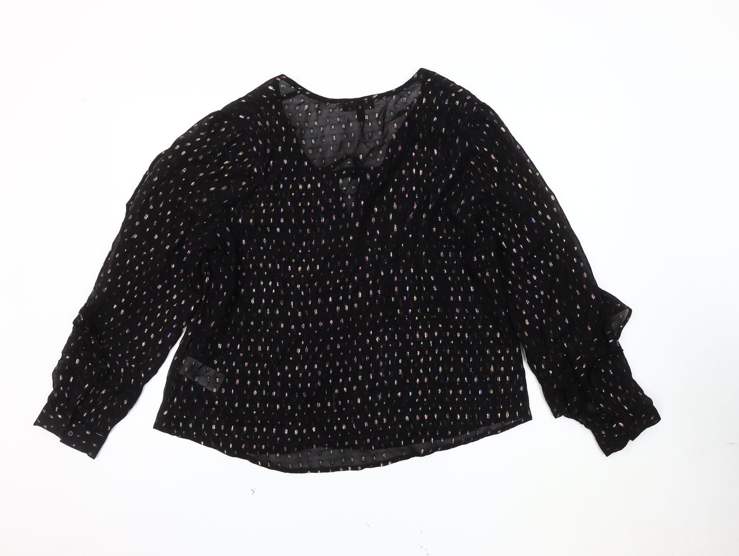 Phase Eight Women's Black Tunic Blouse Long Sleeve