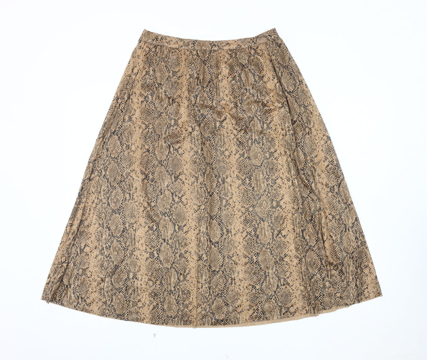 Warehouse Women's Beige A-Line Skirt Size 10
