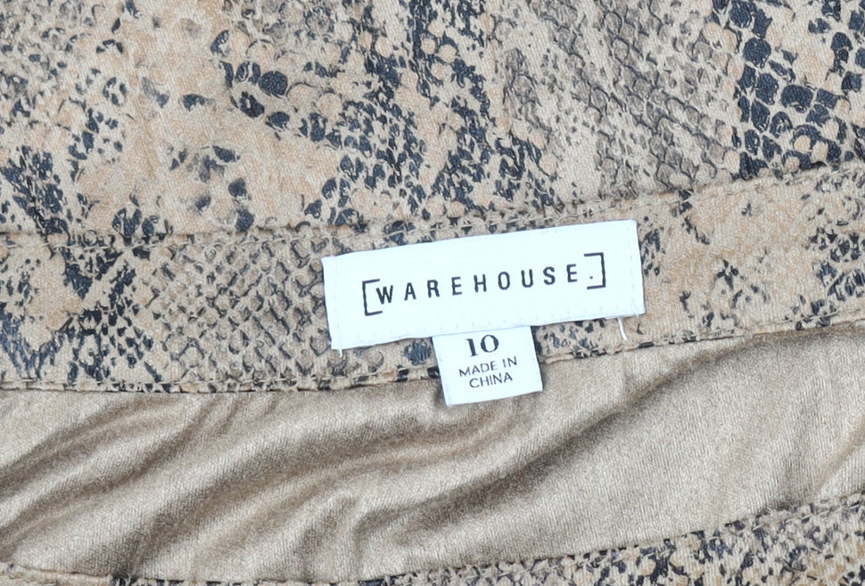 Warehouse Women's Beige A-Line Skirt Size 10