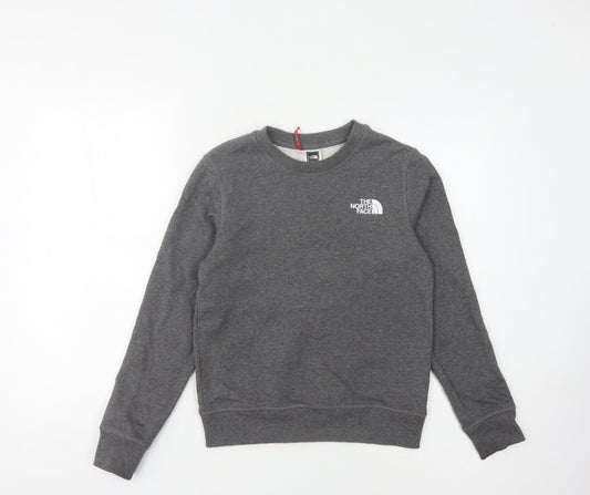 The North Face Boys Grey Sweatshirt M Pullover Crew Neck
