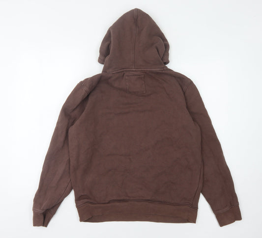 Fat Face Men's Brown Cotton Pullover Hoodie S