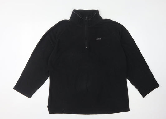 Trespass Men's Black 2XL 1/2 Zip Fleece Sweatshirt