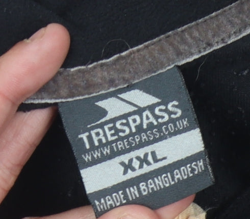 Trespass Men's Black 2XL 1/2 Zip Fleece Sweatshirt