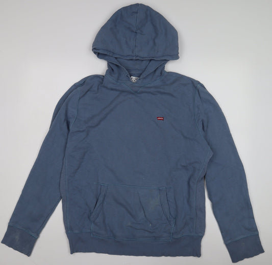 Levi's Men's Blue Pullover Hoodie, Large, Hooded