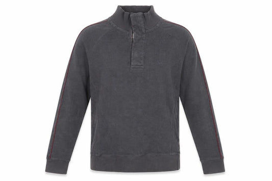 Mens UK M Regular Fat Face Grey Henley Sweatshirt