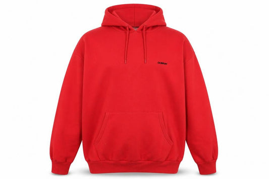 Mens UK XL Regular Donnay Red Pullover Hoodie