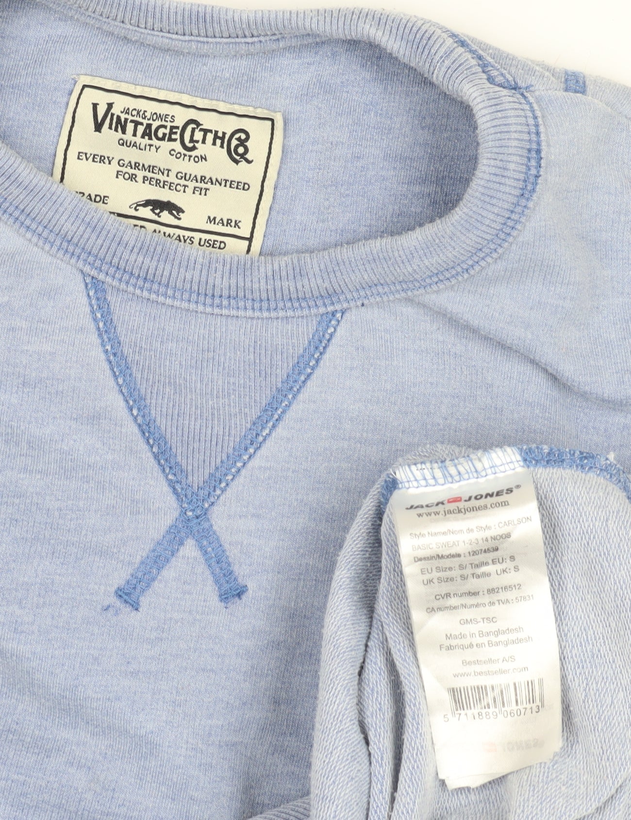 Jack & Jones Men's Blue Pullover Sweatshirt - Size S