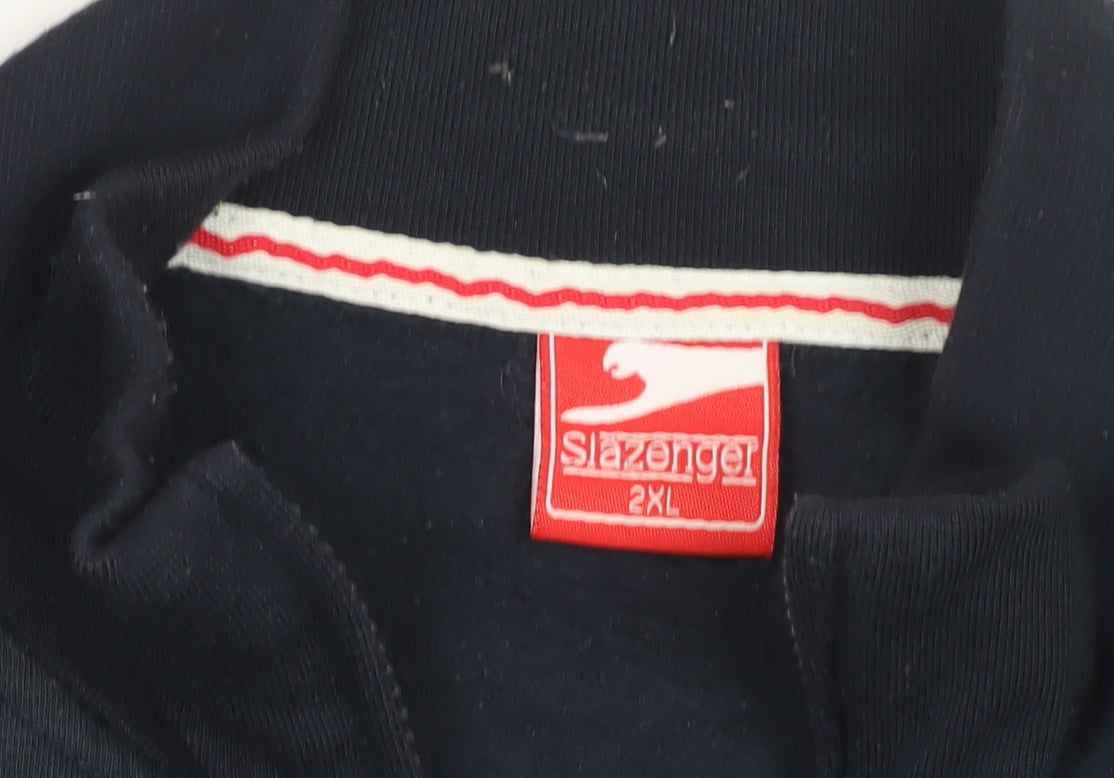 Slazenger Men's Black 2XL Full Zip Sweatshirt