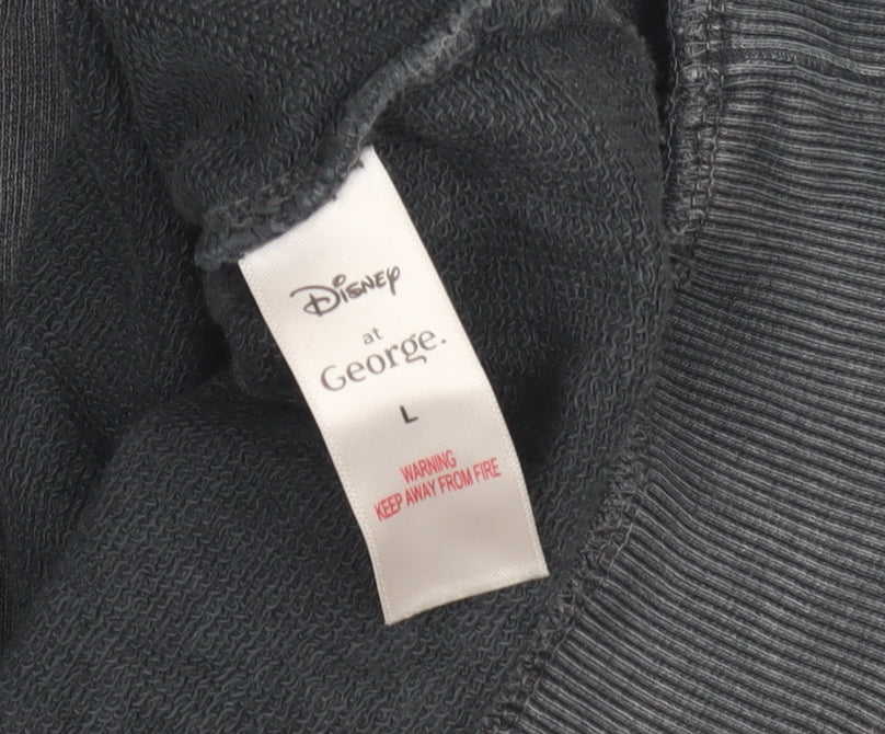 Disney Unisex Grey Mickey Mouse Graphic Pullover Sweatshirt L