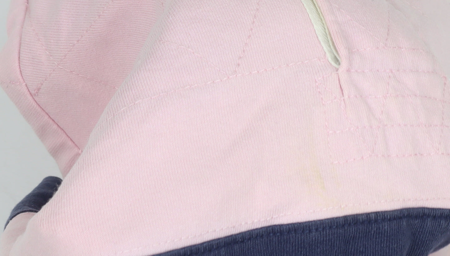 Ralph Lauren Men's Pink Colourblock Polo, Long Sleeve, Cotton